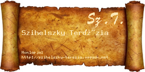 Szihelszky Terézia névjegykártya