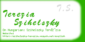 terezia szihelszky business card